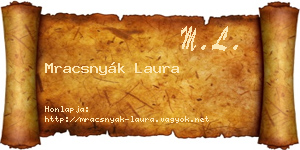 Mracsnyák Laura névjegykártya